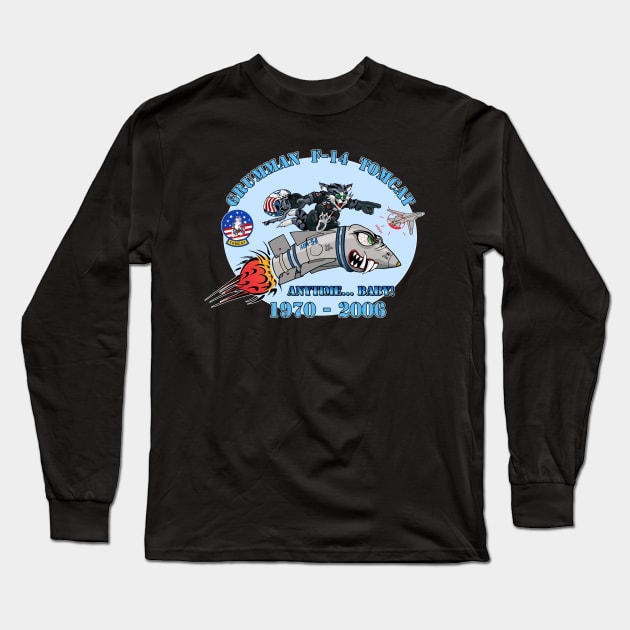 Tomcat Nose Art Long Sleeve T-Shirt by MBK